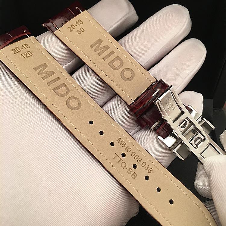 9-11✈Dây Đeo Bằng Da Thật 20MM Cho Đồng Hồ Mido Mido Mido M8600 M7600