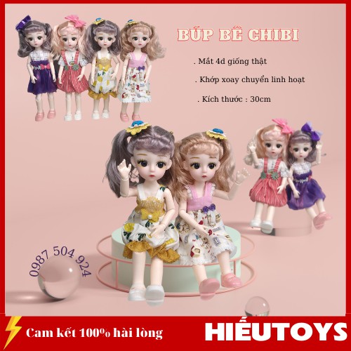 Đồ Chơi Búp Bê Barbie Cao  30cm Có Khớp Hàng  Cao Cấp Cho Bé Gái