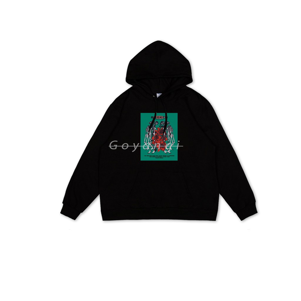 Áo hoodie goyangi Unisex Broken Heart oversize