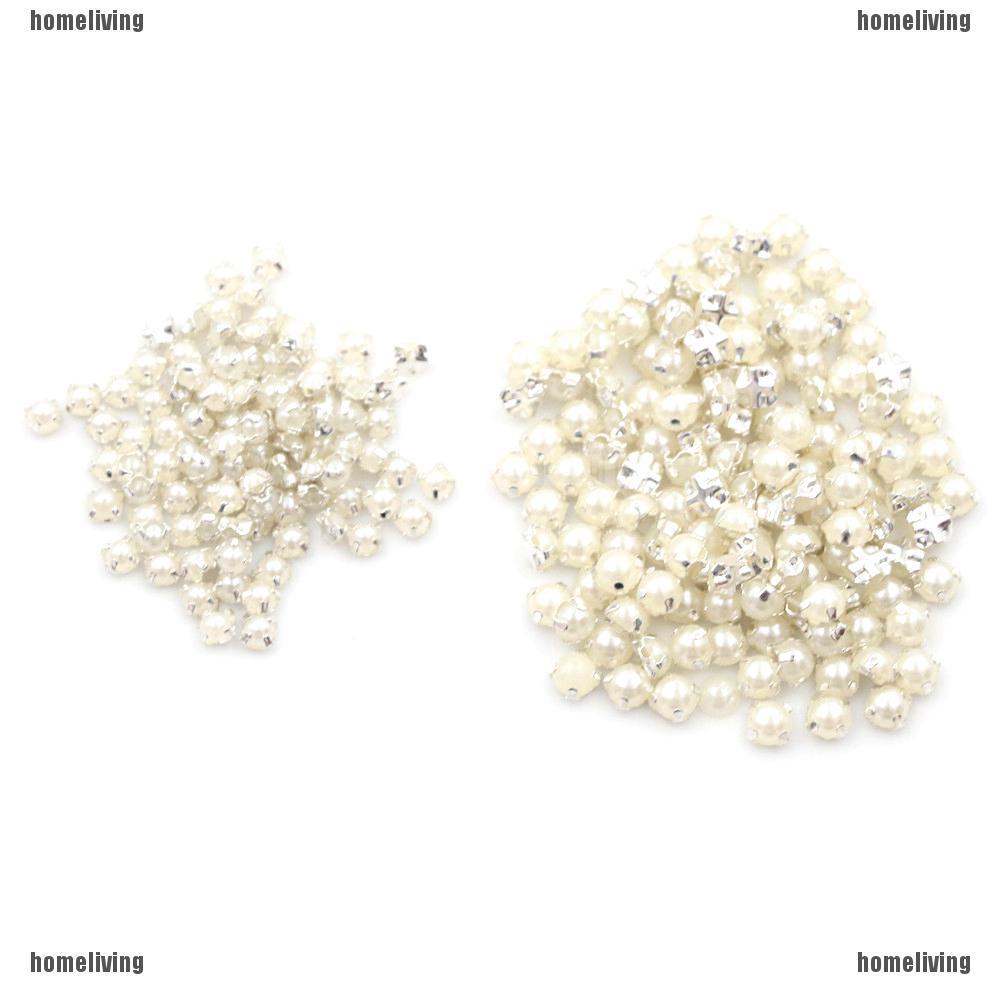 Set 100 Nút Ngọc Trai Mini 3 / 4MM Làm Đồ Thủ Công