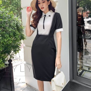 Đầm váy công sở dáng ôm,chất liệu co giãn 4 chiều, đầm thiết kế che bụng, Lyly shop
