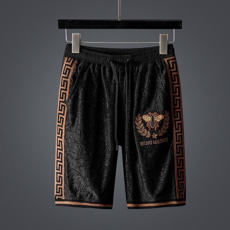 Bộ đồ thể thao hai món dáng rộng thêu họa tiết sang trọng thời trang Hàn Quốc cho nam