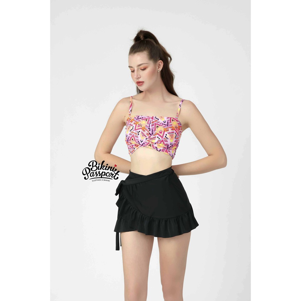 Áo bơi Nữ BIKINI PASSPORT kiểu dáng croptop hai dây- màu Hồng - BS371_PK