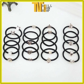 Thun Cột Tóc Cao Su Co Giãn Đầy Đặn Phong Cách Hàn Quốc
