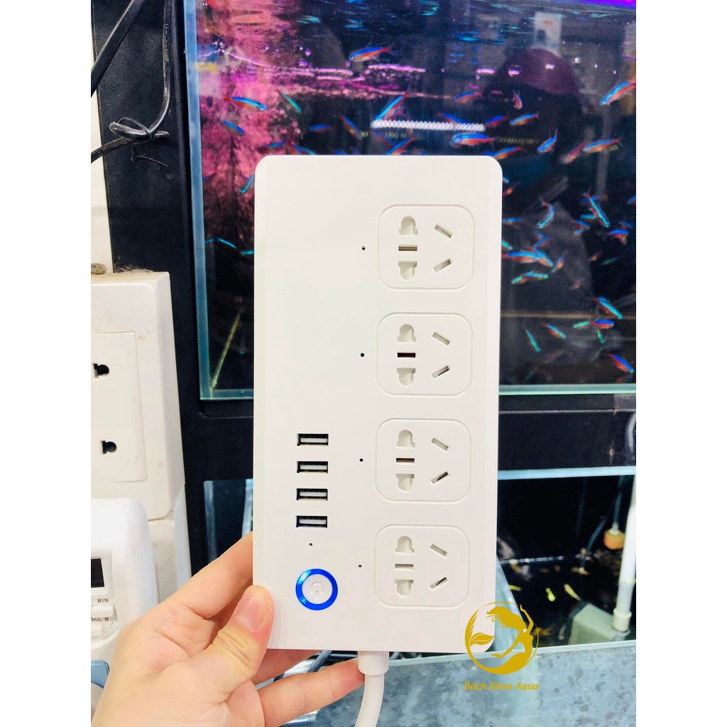 Ổ cắm hẹn giờ thông minh Wifi Smart Power Strip Surge Protector + USB