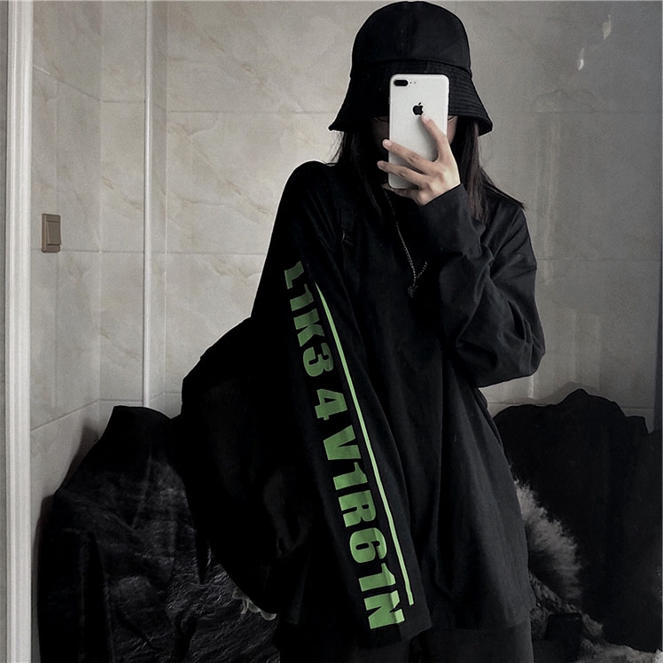 SUXI Áo Thun Tay Dài Dáng Rộng Thời Trang Mùa Thu Cho Nữ