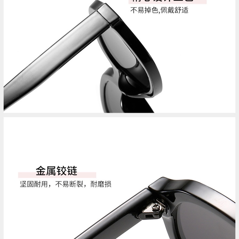 Kính Mát Gọng Kim Loại Hình Bầu Dục Phong Cách Retro