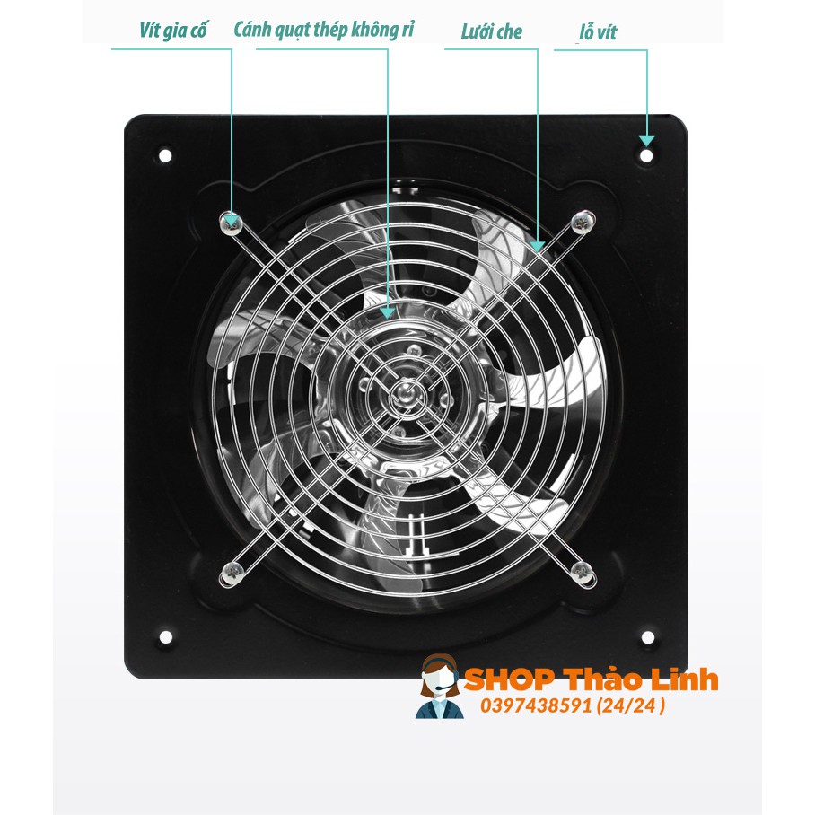 Quạt Hút Gió , Quạt Thông Gió FD-200 ( công xuất 80W ) Đường Kính Ống Hút 20cm