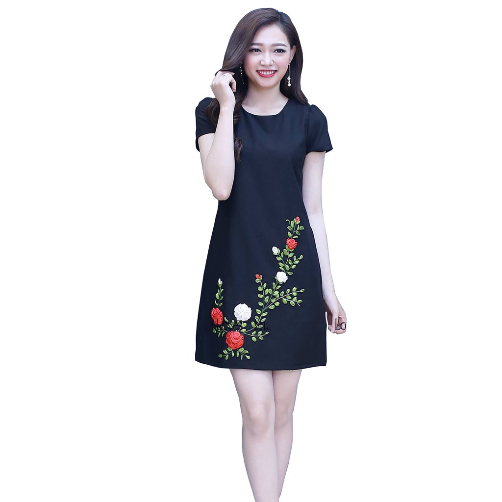ĐẦM SUÔNG IN HOA THỜI TRANG NỮ | BigBuy360 - bigbuy360.vn