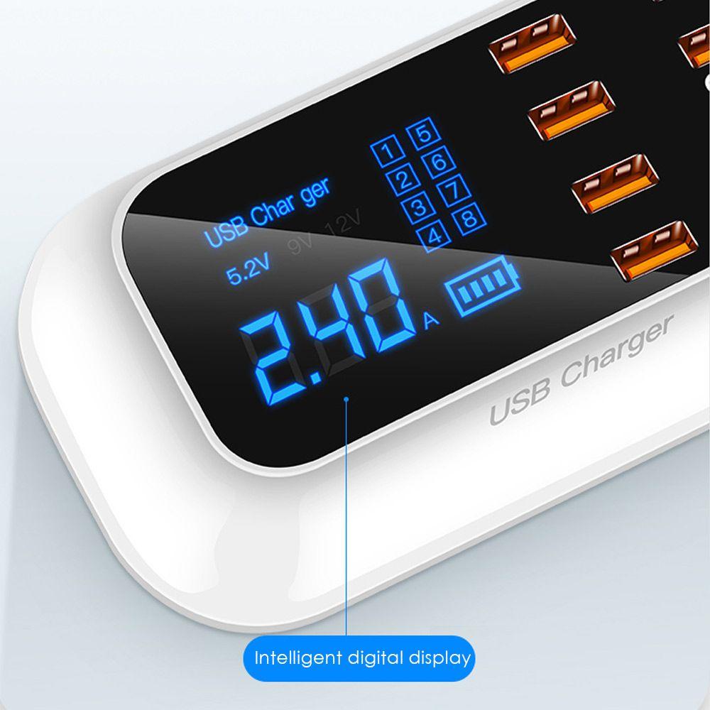 BTLIMER Củ Sạc Nhanh Với 8 Cổng USB Có Màn Hình LED Hiển Thị