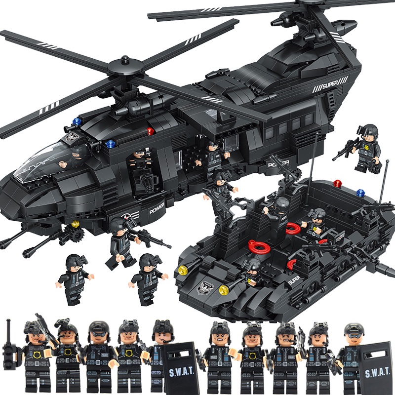 Bộ Đồ Chơi Lắp Ghép Trực Thăng Vận Tải Khổng Lồ CH-47 CHINOOK, Bộ LeGo Tàu Tuần Tra