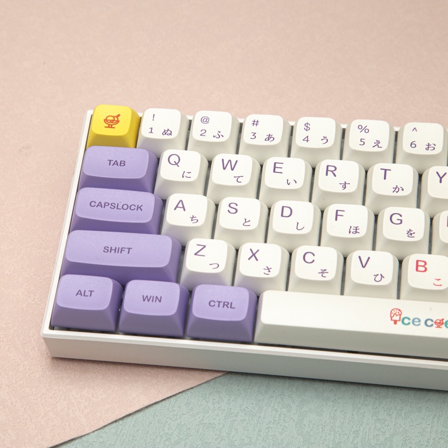 134 Phím Ice Cream Keycap XDA Hồ sơ Girl PBT DYE-SUB Bàn phím cơ học Keycap