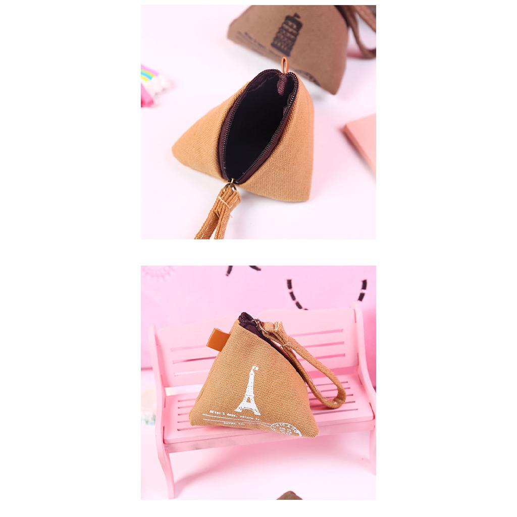 Coin Purse Key Purse South Korea Cute Scorpion Canvas Coil Test Lucky Package  Key Bag Creative Purse Cotton and Linen Retro Triangle Change Package Dragon Boat Festival Small Gift Purse Retro Purse