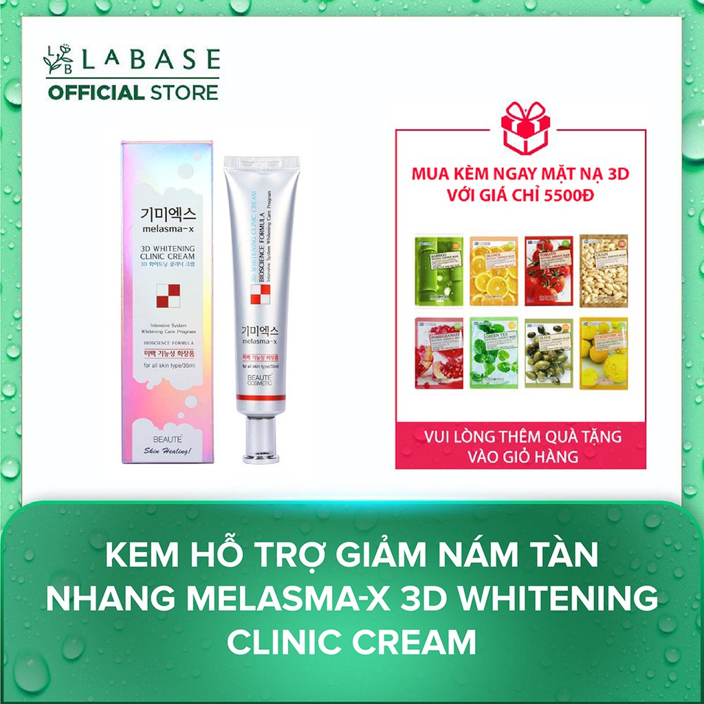 Kem Hỗ Trợ Giảm Nám Tàn nhang Melasma-X 3D Whitening Clinic Cream