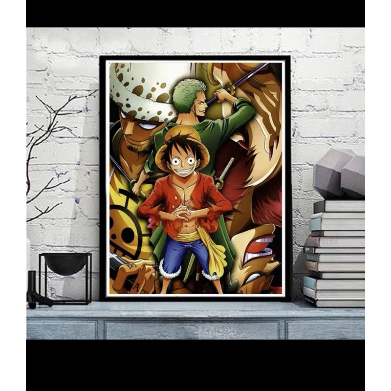 [Sẵn]Tranh Sơn Dầu Số Hoá Tự Tô Hình Đảo Hải Tặc One Piece | BigBuy360 - bigbuy360.vn