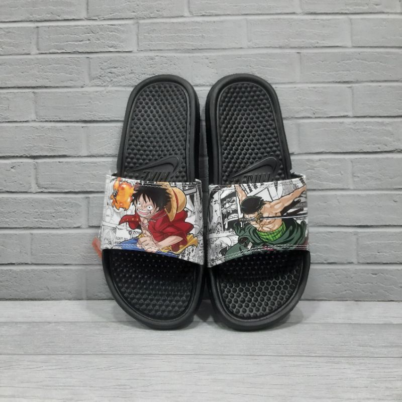 Dép Xăng Đan Nike Benassi Swoosh X One Piece Cá Tính Cho Nam Size 39-44