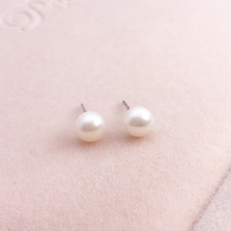 Bộ trang sức ngọc trai nhân tạo hạt 8ly mix đá tím 3 món