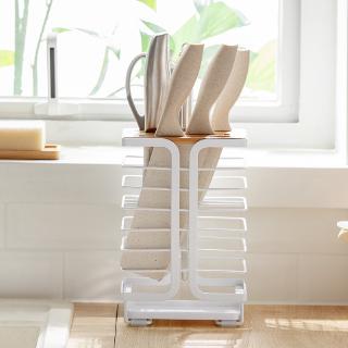 Giá đỡ dao sắt Giá đỡ dao Giá đỡ dao có khay Giá thoát nước Đa chức năng Giá để đồ Giá đỡ dao