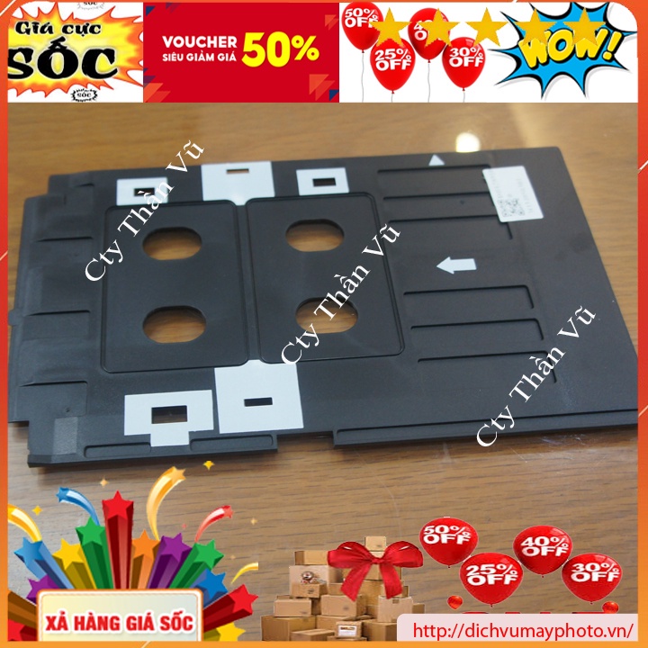 Khay in thẻ nhựa PVC dùng cho máy in phun màu Epson A4 L805 L800 T60 T50 chuẩn đẹp bền kholinhkienmayin