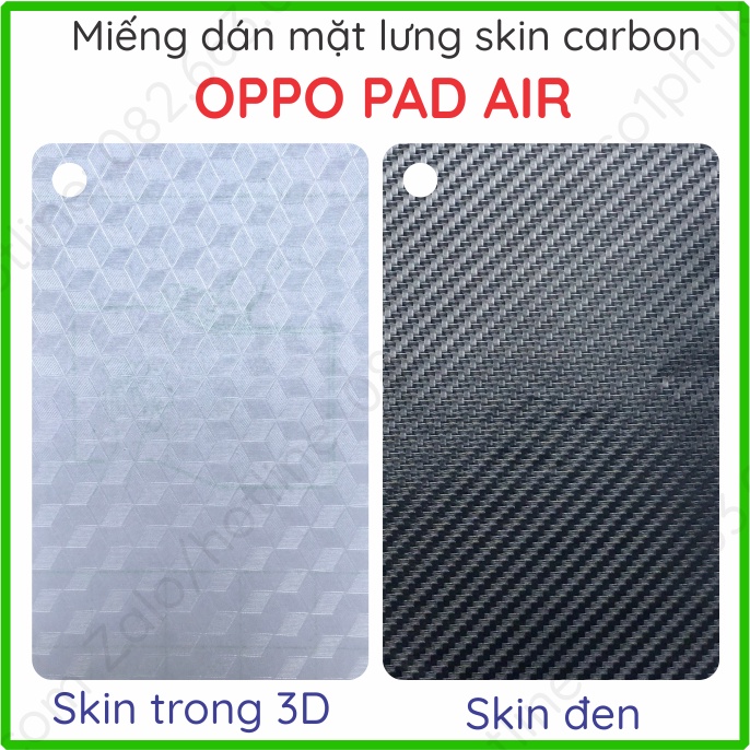 Miếng dán mặt lưng skin carbon Oppo Pad Air
