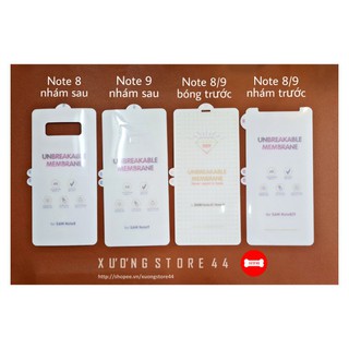 Miếng dán dẻo PPF Samsung Note 8 9 bóng hoặc nhám chống trầy xước