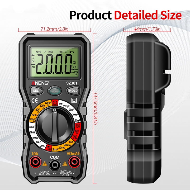 Vạn Năng Kế Kỹ Thuật Số AC Tự Động Đo Dòng Điện DC