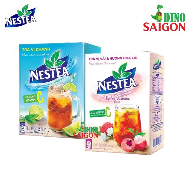 Combo 2 Hộp Trà Nestea vị Chanh và Vải &amp; Hương Hoa Lài