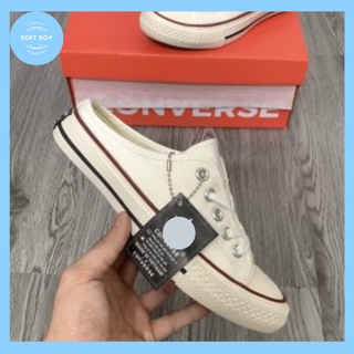 Giày sục converse đạp gót màu trắng kem- Sục converse mule trắng -Giày Classic Siêu Hot, Phong cách soft boy- HConverse