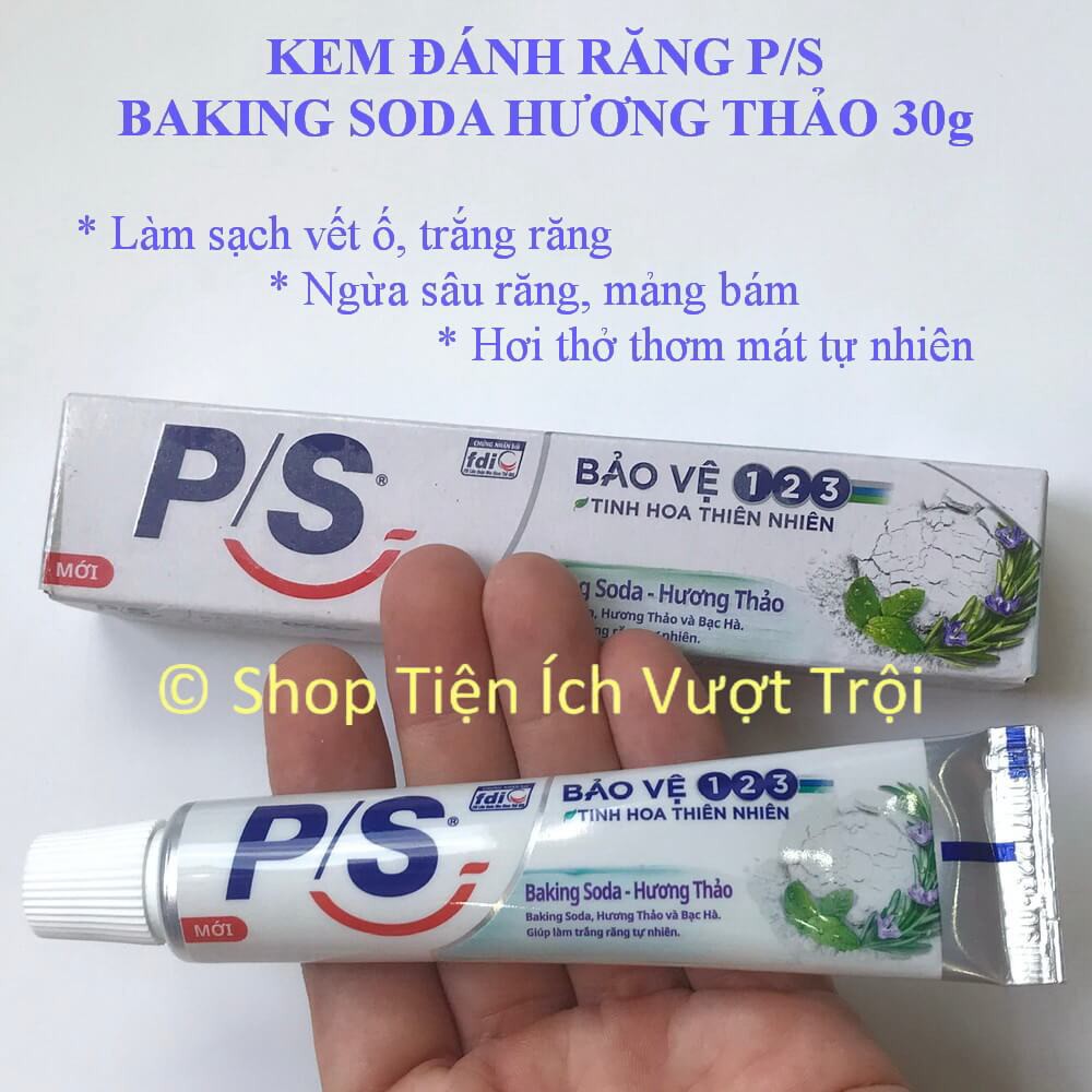 Kem đánh răng tinh hoa thiên nhiên P/S hấp thụ mùi, làm sạch các vết ố, thơm mát tự nhiên, kháng khuẩn-Tiện Ích Vượt Tr