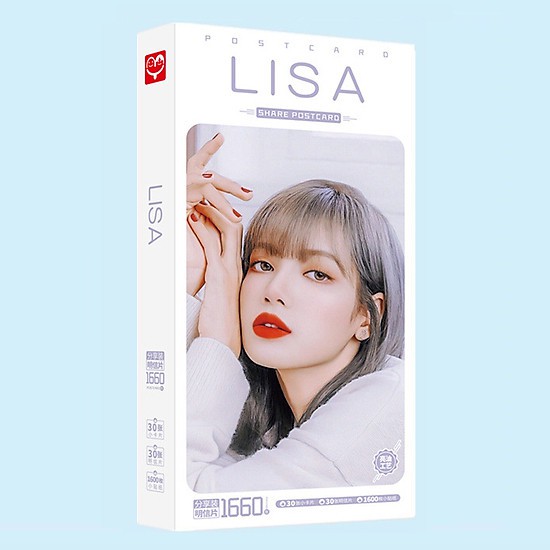 Hộp ảnh postcard Blackpink Lisa kèm lomo ảnh dán in hình thần tượng đẹp