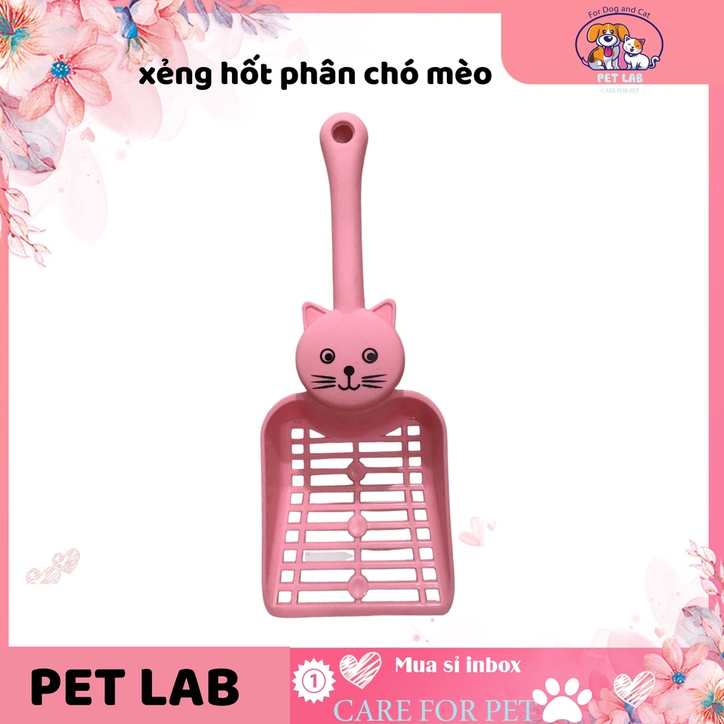 Xẻng hốt phân mèo màu hồng cute