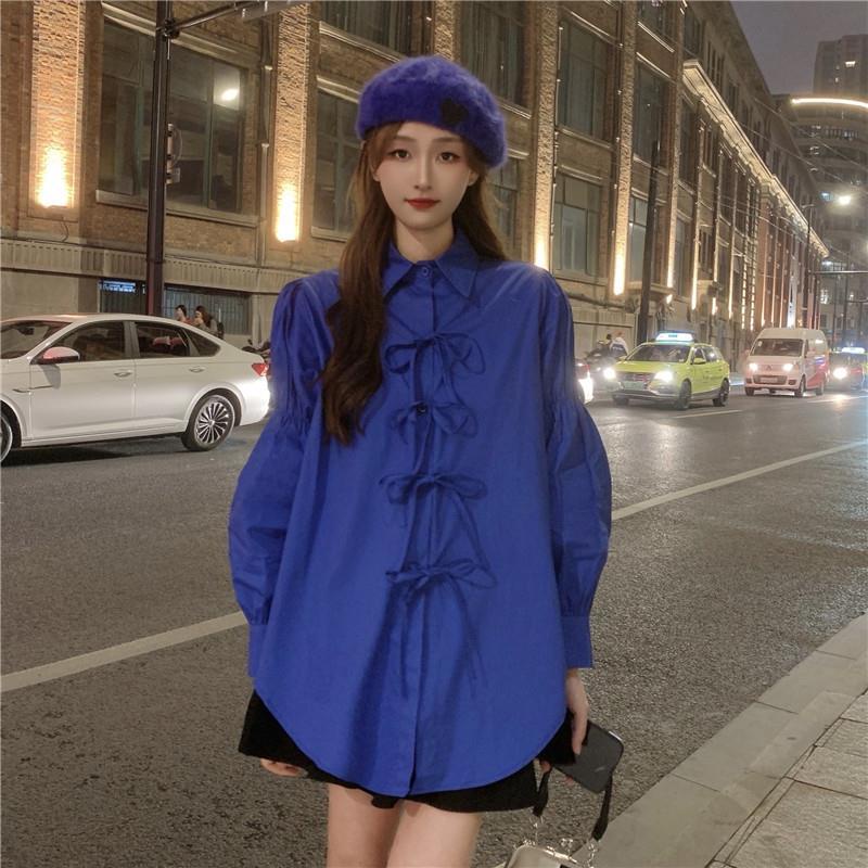 Áo Sơ Mi Thiết Kế Mới Mùa Đông Phong Cách Retro Cho Nữ