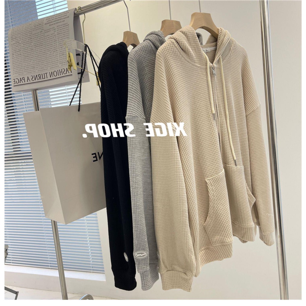 Áo khoác cardigan khóa kéo