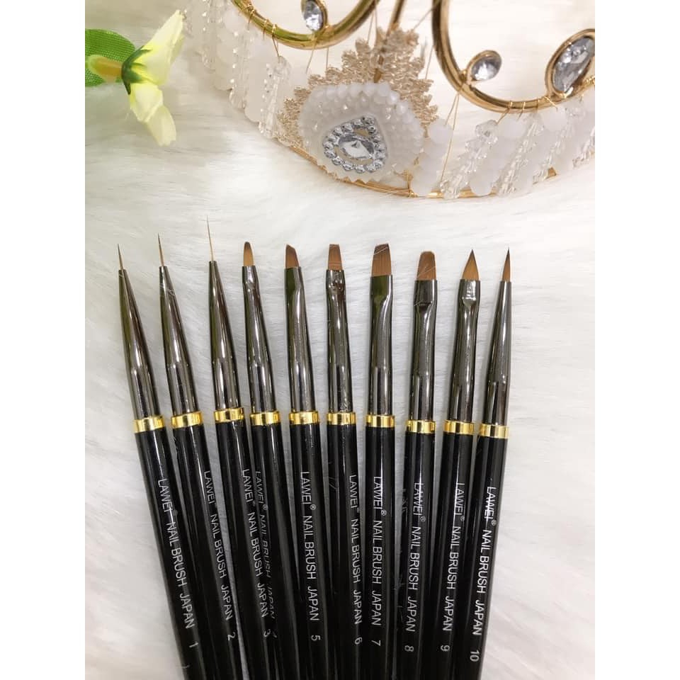 Set cọ Nhật Bản làm Nail 10 cây cao cấp