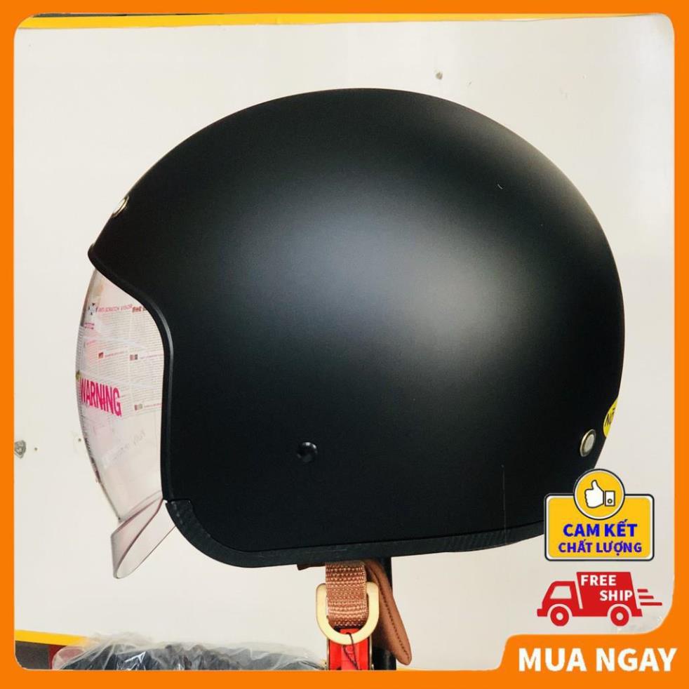 Mũ bảo hiểm 3/4 Royal M139 màu đen nhám có kính âm size M L XL