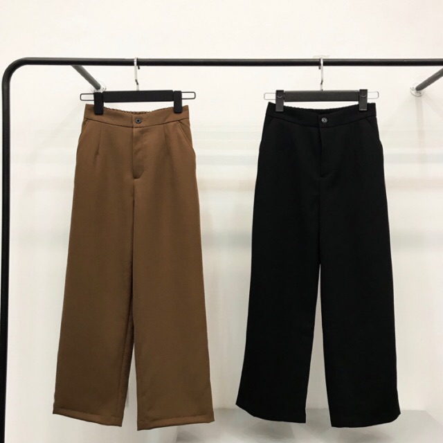 Quần ống suông - cạp mix chun/ 3 size/ 2 màu ✌🏻 | BigBuy360 - bigbuy360.vn