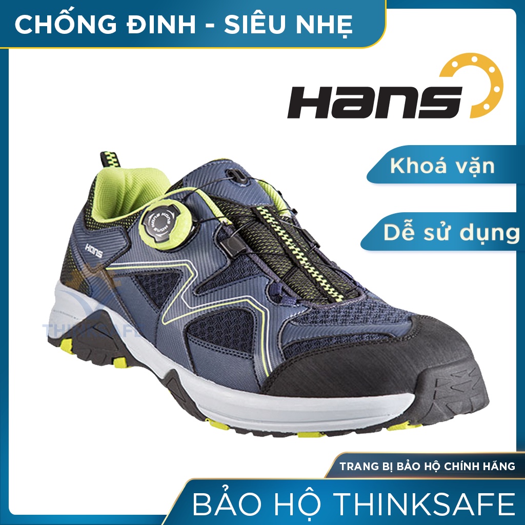 Giày bảo hộ lao động Thinksafe chống tính điện chống đinh dập ngón, chống trơn trượt giày lao động Hans HS-77 có núm vặn