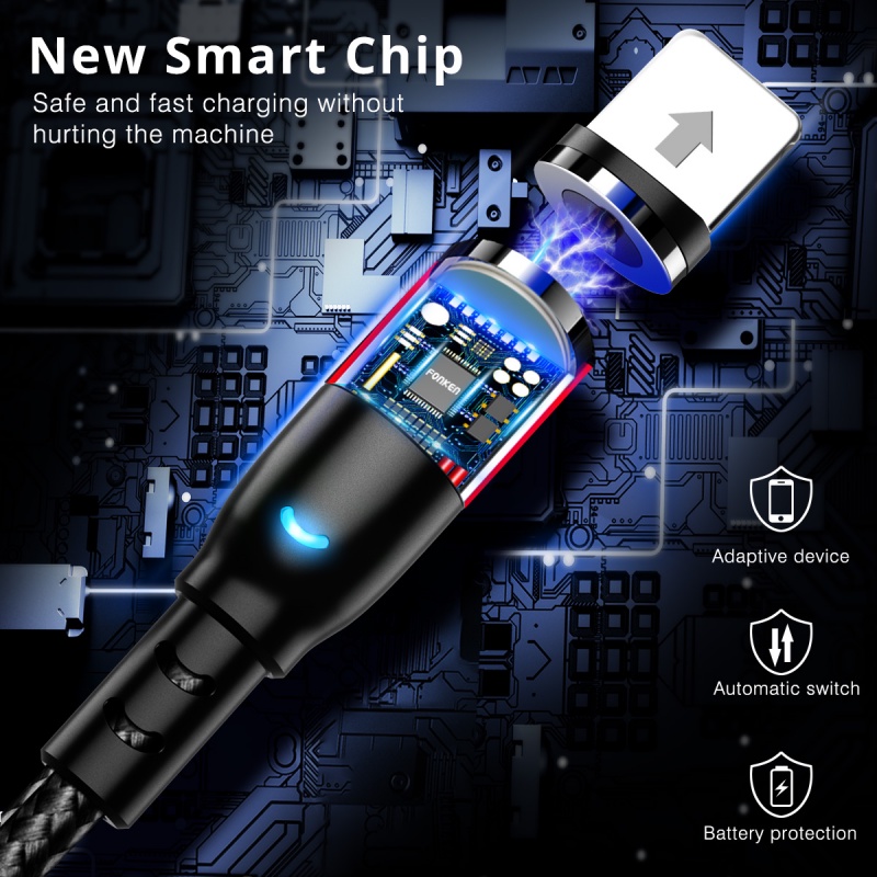 Cáp sạc nam châm GUUGEI cổng usb type c cho điện thoại Xiaomi