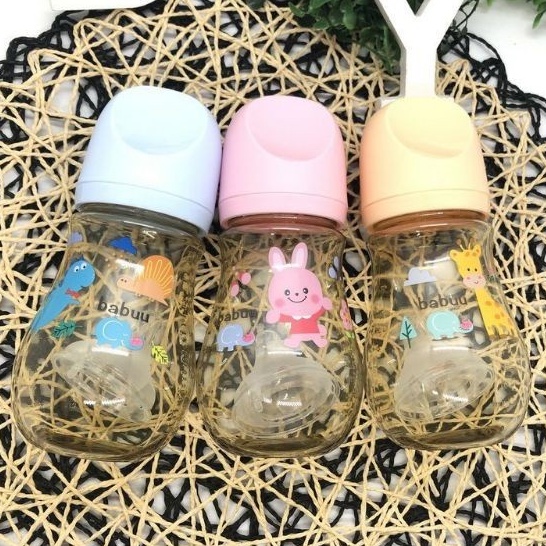 Bình sữa Babuu Baby Nhật Bản cổ rộng nhựa PPSU không chứa BPA  An Toàn cho bé