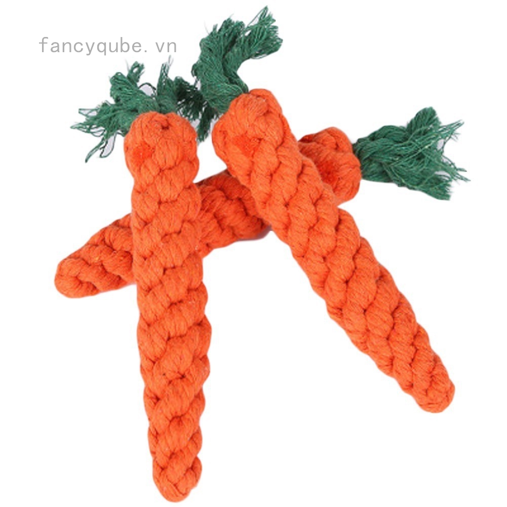 Đồ chơi dây bện cotton thiết kế quả cà rốt đáng yêu