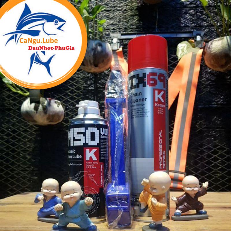 [Combo Giá Sốc]Mua xịt dưỡng sên M50+ vệ sinh sên ix69 tặng kèm bàn chải 3D sên xích êm ru cùng bôi trơn sên M50