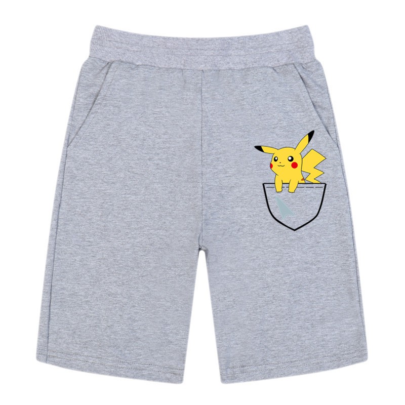 Anime Pocket Monsters Boy Pikachu Quần short cotton Đáy Quần short Pokemon Quần bó sát cho trẻ em