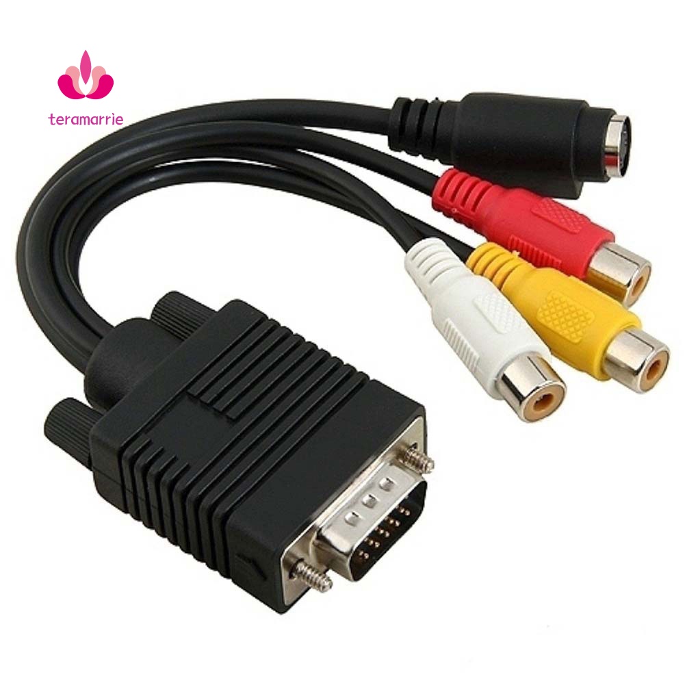 Cáp Chuyển Đổi Vga Svga Sang S Video 3 Rca Av Cho Laptop Pc Hdtv Monitor