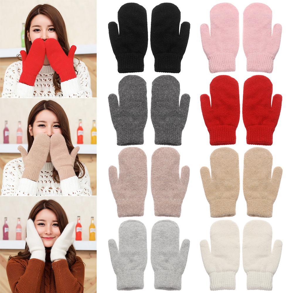 Găng Tay Lông Thỏ Mềm Mại Giữ Ấm Mùa Đông