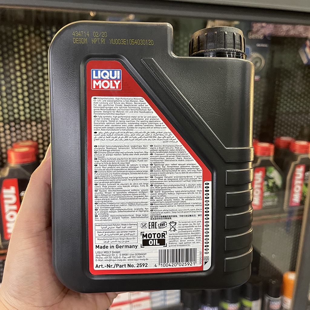 Nhớt Liqui Moly Street Race 5W40 1 Lít 100% tổng hợp - Sử dụng cho xe số xe côn tay Exciter Winner Raider Sonic Satria