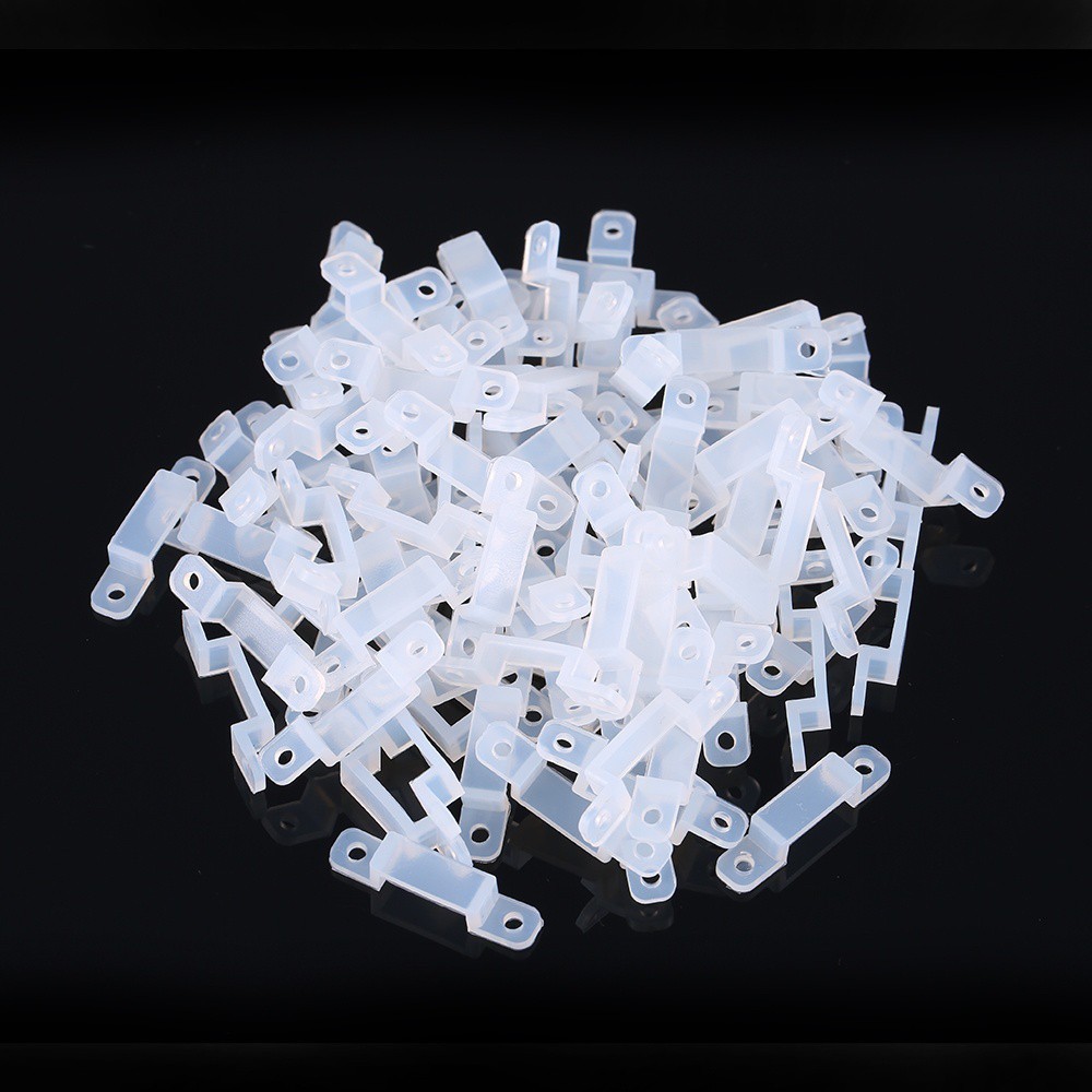 Bộ 50 cái kẹp silicone 10 / 12 / 14 / 17 mm cố định đèn LED RGB 3528 5050 5630