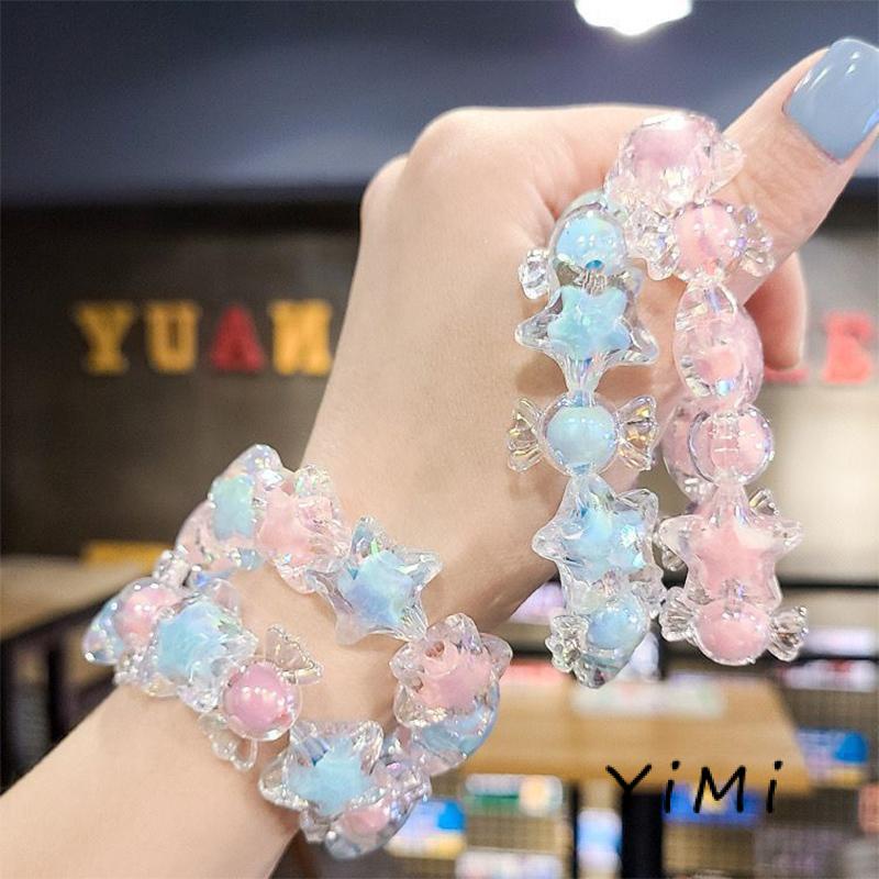 Dây Buộc Tóc Cao Su Họa Tiết Ngôi Sao/Hoạt Hình Dễ Thương Cho Bé Gái