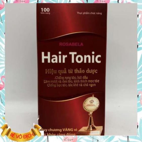 Hộp 100 viên Hair Tonic chống rụng tóc, hói đầu, làm mượt và đen tóc, kích thích mọc tóc, chống bạc tóc