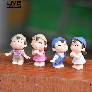 Set 2 tượng cặp đôi mini trang trí tiểu cảnh