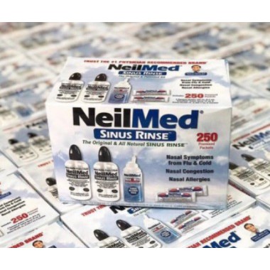 Bình rửa mũi Neilmed A+ 240ml Nước Rửa Mũi NeilMed Sinus Rinse 1 xịt 2 bình 250 gói muối